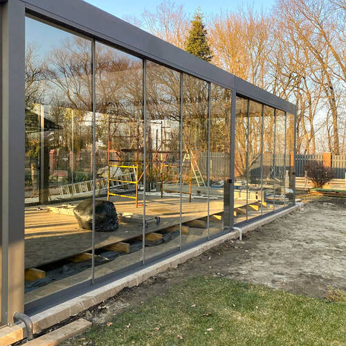 Пергола Decolife B600 PIR + Раздвижное остекление S200, г. Краснодар